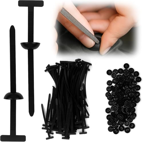 Universal-Kabelbinder-Schnalle, robust, 9,4 cm, selbstschließende Reißverschlüsse mit Schnalle, UV-beständig, Mehrzweck-Draht-Halter für Autoreparatur, Zuhause, Büro und den täglichen Gebrauch, 100 von Fampery