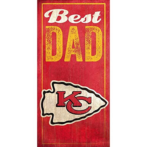 Fan Creations Schild Kansas City Chiefs Best Dad, farbenreiche von Fan Creations