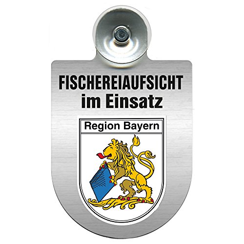 Einsatzschild Windschutzscheibe incl. Saugnapf - Fischereiaufsicht im Einsatz - 309371 - incl. Regionen nach Wahl Farbe Region Bayern Einsatzschild Windschutzscheibe incl. Saugnapf - Fischereiaufsicht im Einsatz - 309371 - incl. Regionen nach Wahl Farbe Region Bayern von Fan-O-Menal