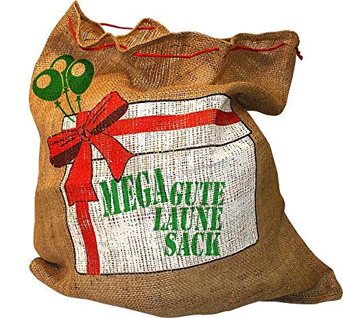 Jutesack mit Print - Mega-Gute-Laune-Sack - Gr. ca. 56cm x 136cm - 70551 Weihnachten von Fan-O-Menal