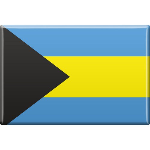 Küchenmagnet - Länderflagge Bahamas - Gr.ca. 8cm x 5,5 cm - 38014 - Magnet von Fan-O-Menal