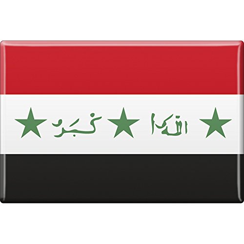 Küchenmagnet - Länderflagge Irak - Gr.ca. 8x5,5 cm - 38048 - Magnet von Fan-O-Menal