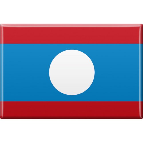 Küchenmagnet - Länderflagge Laos - Gr.ca. 8x5,5 cm - 38067 - Magnet von Fan-O-Menal