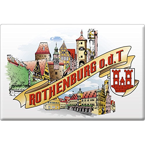 Küchenmagnet - Rothenburg ob der Tauber - Gr. ca. 8 x 5,5 cm - 38789 - Magnet Kühlschrankmagnet von Fan-O-Menal