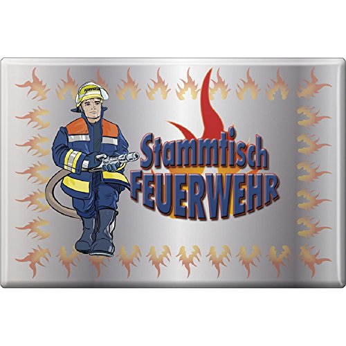 Küchenmagnet - Stammtisch-Feuerwehr - Gr. ca. 8 x 5,5 cm - 38413 - Magnet von Fan-O-Menal