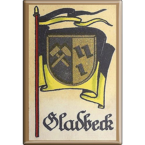 Küchenmagnet - Wappen Gladbeck - Gr. ca. 8 x 5,5 cm - 37525 - Magnet Kühlschrankmagnet von Fan-O-Menal