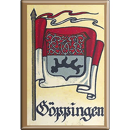 Küchenmagnet - Wappen Göppingen - Gr. ca. 8 x 5,5 cm - 37526 - Magnet Kühlschrankmagnet von Fan-O-Menal