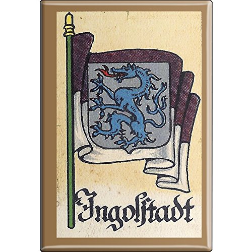 Küchenmagnet - Wappen Ingolstadt - Gr. ca. 8 x 5,5 cm - 37531 - Magnet Kühlschrankmagnet von Fan-O-Menal