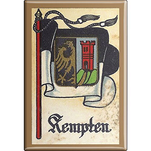 Küchenmagnet - Wappen Kempten - Gr. ca. 8 x 5,5 cm - 37533 - Magnet Kühlschrankmagnet von Fan-O-Menal