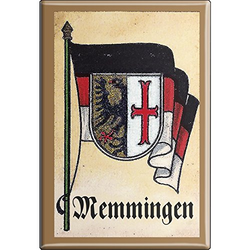 Küchenmagnet - Wappen Memmingen - Gr. ca. 8 x 5,5 cm - 37536 - Magnet Kühlschrankmagnet von Fan-O-Menal