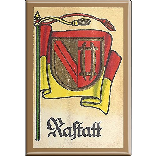 Küchenmagnet - Wappen Rastatt - Gr. ca. 8 x 5,5 cm - 37543 - Magnet Kühlschrankmagnet von Fan-O-Menal