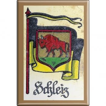 Küchenmagnet - Wappen Schleiz - Gr. ca. 8 x 5,5 cm - 37547 - Magnet Kühlschrankmagnet von Fan-O-Menal