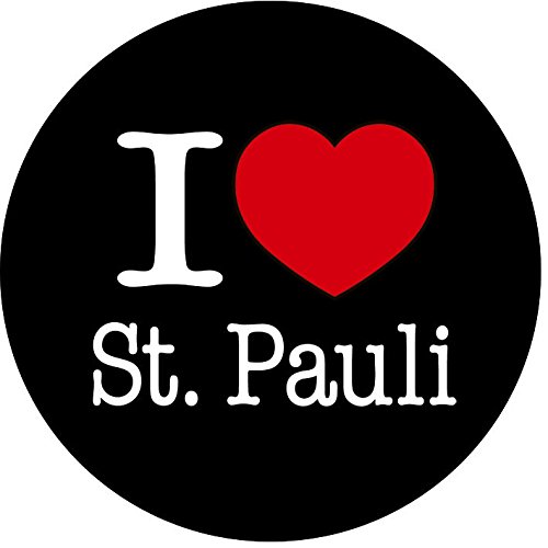 Kühlschrankmagnet - I Love St. Pauli - Gr. ca. 5,7 cm - 16249 - Küchenmagnet von Fan-O-Menal