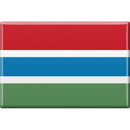 Kühlschrankmagnet - Länderflagg Gambia - Gr.ca. 8x5,5 cm - 38038 - Magnet von Fan-O-Menal
