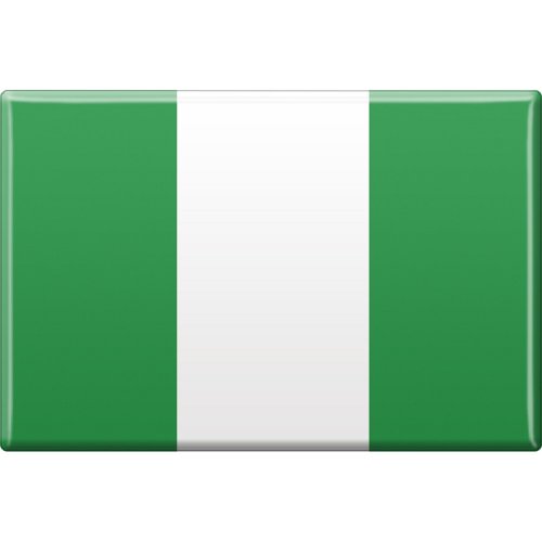 Kühlschrankmagnet - Länderflagge Nigeria - Gr.ca. 8x5,5 cm - 38096 - Magnet von Fan-O-Menal