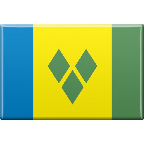 Kühlschrankmagnet - Länderflagge St.Vincent und Grenadinien - Gr.ca. 8x5,5 cm - 37829 von Fan-O-Menal