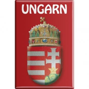 Kühlschrankmagnet - Wappen UNGARN - Gr. ca. 8 x 5,5 cm - 38115 von Fan-O-Menal