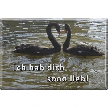 MAGNET - Ich hab Dich so lieb - Schwäne - Gr. ca. 8 x 5,5 cm - 38853 - Küchenmagnet MAGNET - Ich hab Dich so lieb - Schwäne - Gr. ca. 8 x 5,5 cm - 38853 - Küchenmagnet von Fan-O-Menal
