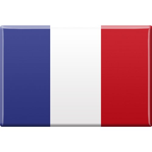 MAGNETBUTTON mit Motiv - Frankreich - France - Gr. ca. 8cm x 5,5cm (38956) Länderwappen Flagge - Kühlschrank-Magnet Magnetschild Magnet von Fan-O-Menal