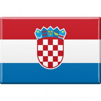 MAGNETTBUTTON Länderfahne - KROATIEN Croatia - Gr. ca. 8cm x 5,5cm - 38960 von Fan-O-Menal