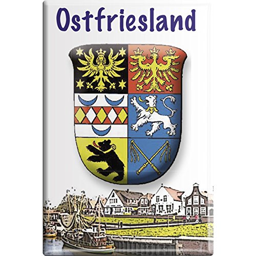 Magnet - Ostfriesland - Gr. ca. 8 x 5,5 cm - 38110 - Küchenmagnet von Fan-O-Menal