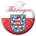 Magnetbutton - Thüringen Wappen Verzierung - 16848 - Gr. ca. 5,7 cm von Fan-O-Menal