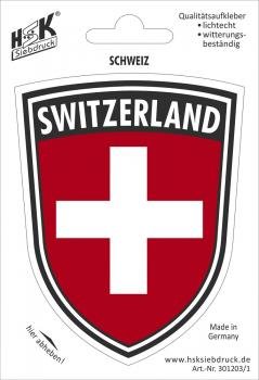 PVC Aufkleber - SWITZERLAND - Schweiz - 301203/1 - Gr. ca. 7,9 x 10 cm von Fan-O-Menal