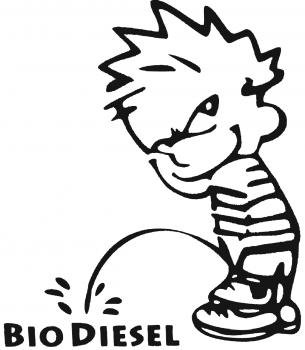 Pinkelmännchen Applikations-Aufkleber - Bio-Diesel - 303647 Gr. ca. 15cm Farbe schwarz von Fan-O-Menal