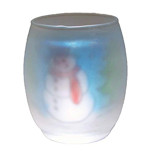 Teelichtglas Schneemann Gr. ca. 7,5 x 9 cm 39785 von Fan-O-Menal