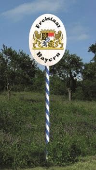 Holzstamm-Holzstab blau/weiß - ohne Schild - Länge ca. 200cm - 70332 Holzstamm-Holzstab blau/weiß - ohne Schild - Länge ca. 200cm - 70332 von Fan-Omenal