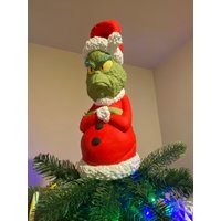 Grinch Weihnachtsbaum Topper | Regaldeko 3D Gedruckt Dr Seuss Inspiriert Xmas Holiday Crazy Ba Humbug von FanAtticAlley