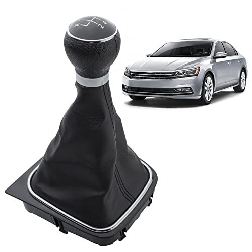 FanPaYY 6 Gang Schaltknauf Kit kompatibel mit GOLF 5 6 JE-TTA 5 6 EOS SCI-ROCCO, manueller Schaltknauf Ringrahmen Chrom von FanPaYY