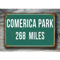 Comerica Park Abstand Schild Detroit Tigers Decor von FanZoneSigns