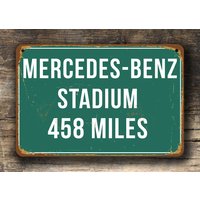 Mercedes Benz Stadion Abstand Schild Atlanta Falken Fan Geschenk Mercedes Benz Stadion Abstand Schild Atlanta Falken Fan Geschenk von FanZoneSigns