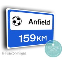 Personalisiertes Anfeld-Schild, Liverpool Fc, Liverpool-Geschenk, Anfield-Geschenke, Straßenschilder, Liverpool-Souvenir, Anfield-Zeichen von FanZoneSigns