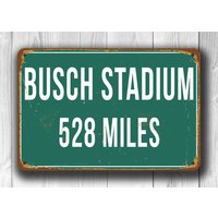 Personalisiertes Busch Stadion Abstandsschild St. Louis Cardinals Decor von FanZoneSigns