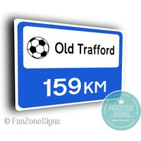 Personalized Old Trafford Schild, Manchester United Fc, Mufc Geschenke, Straßenschilder, Man Utd Souvenir, Souvenir von FanZoneSigns