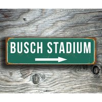 Vintage Style Busch Stadion Schild St. Louis Cardinals Decor von FanZoneSigns