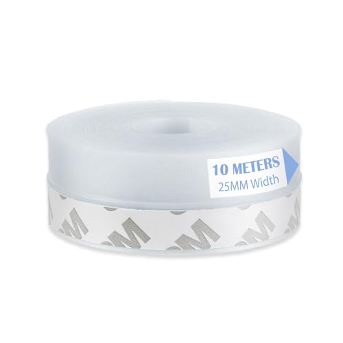 Fanchu Tür Dichtungsband Selbstklebend, 10 Meter Multifunktions Transparent Türdichtung Selbstklebend, Staubschutz, Winddicht, Zugluftstopper Schalldicht, 25mm von Fanchu