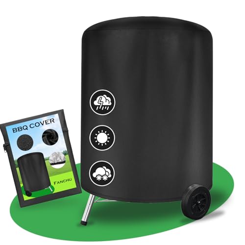 Fanchu Grillabdeckungen, Wetterfest Grillabdeckung 420D Oxford-Stoff, Grill Abdeckhaube Wasserdicht, reißfest, Schutz vor Verblassen, Rost und Schimmel (58x58x77cm) von Fanchu