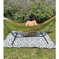 Travel Native Print Handwerker Hängematte Mit Fransen | .balkon Deck Möbel Terrasse Dekor Summer Living Für Baum Oder Ständer von FancyAlpacaBoutique