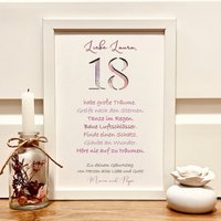 Geldgeschenk 18. Geburtstag Personalisiert | Geschenk Für Mädchen & Frauen Motivierender Bilderrahmen Geburtstagsgeschenk Mit Name von FancyCraftHacks