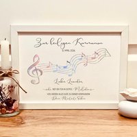 Geldgeschenk Zur Kommunion Personalisiert | Kommunionsgeschenk "Du Bist Ein Ton in Gottes Melodie" Geschenk Bilderrahmen Erstkommunion von FancyCraftHacks