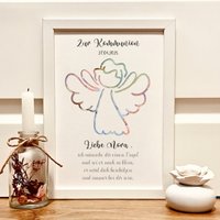 Personalisiertes Andenken Zur Kommunion | Bilderrahmen Mit Schutzengel Geschenk Erstkommunion Geldgeschenk Als Kommunionsgeschenk von FancyCraftHacks