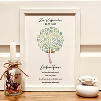 Erinnerung Zur Konfirmation | Personalisiertes Andenken Im Bilderrahmen Lebensbaum Geldgeschenk & Konfirmationsgeschenk Für Konfirmanden von FancyCraftHacks