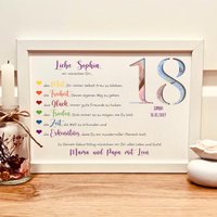 Personalisiertes Geldgeschenk Zum 18. Geburtstag Junge & Mädchen - Andenken Bilderrahmen Geburtstagsgeschenk Geschenkidee Geld Im Bild von FancyCraftHacks