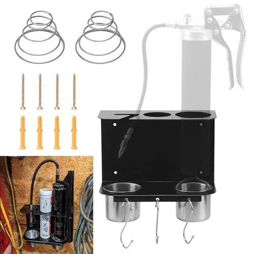 Fettpressenhalter Wandhalterung Wandhalterung Lagerregal mit Tropfbechern Kartuschenhalter Feder Fettpressenhalter Wandhalterung Wandhalterung Lagerregal mit Tropfbechern Kartuschenhalter Feder von FancyTark