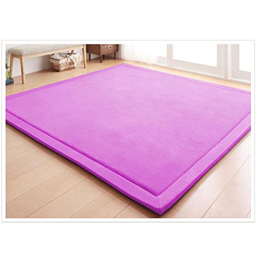 Fancytan Teppich Für Kinderzimmer, Krabbelmatte, Kinder Spielmatte Weich Teppiche Tatami for Schlafzimmer, Wohnzimmer, Klassenzimmer, Violett, 100 x 200 cm von Fancytan