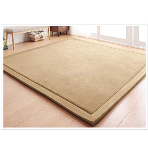 Fancytan Teppich Für Kinderzimmer, Krabbelmatte, Kinder Spielmatte Weich Teppiche Tatami for Schlafzimmer, Wohnzimmer, Klassenzimmer, Braun, 200 x 200 cm von Fancytan