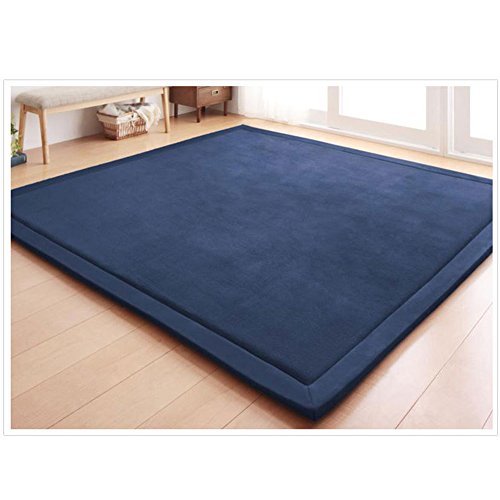 Fancytan Teppich Für Kinderzimmer, Krabbelmatte, Kinder Spielmatte Weich Teppiche Tatami for Schlafzimmer, Wohnzimmer, Klassenzimmer, Dunkelblau, 150 x 200 cm von Fancytan